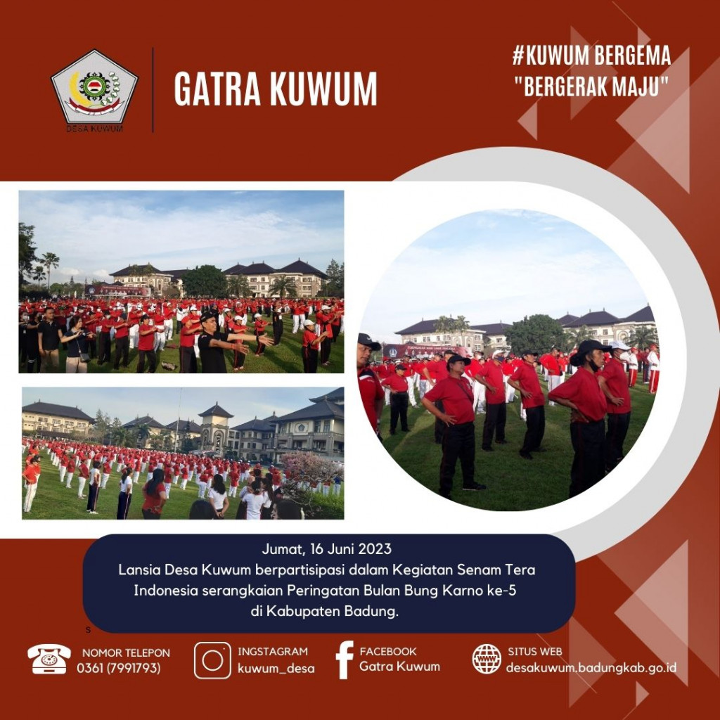 Senam Tera Indonesia Peringatan Bulan Bung Karno ke-5 di Kabupaten Badung